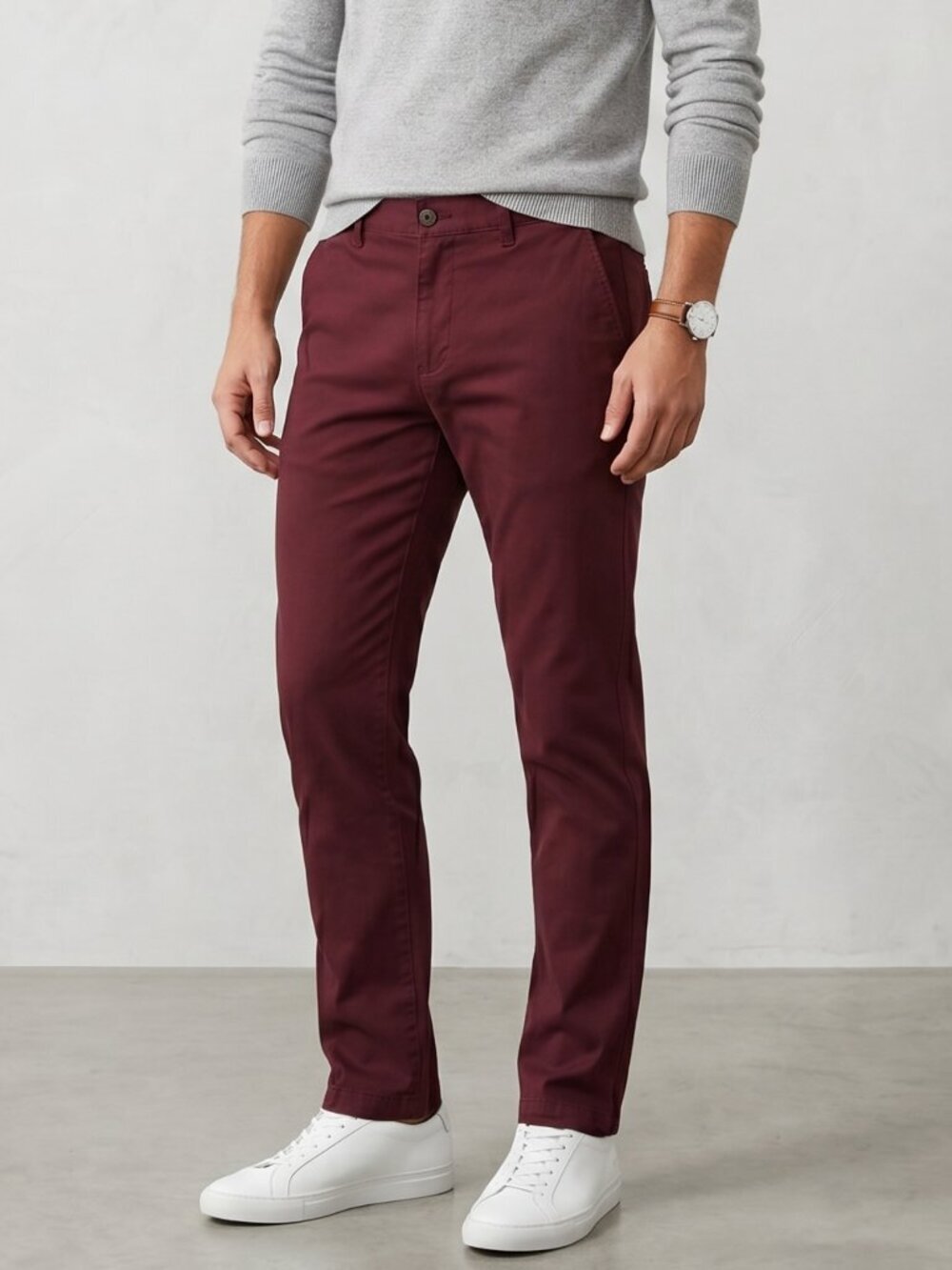 NWT Men’s Slim Fit Burgundy Jeans – Size 36
